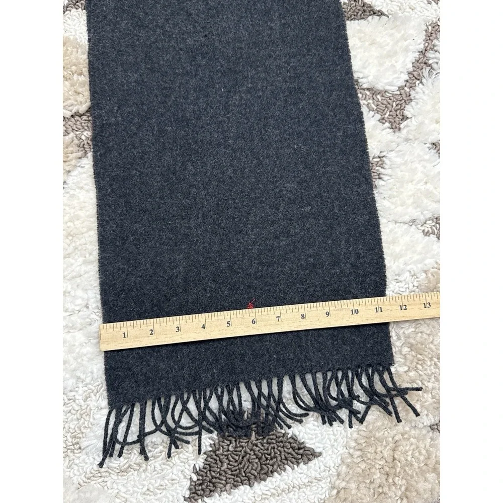Polo Ralph Lauren 100% Lambswool Scarf Red Pony Embroidery Scotland Quiet Luxury